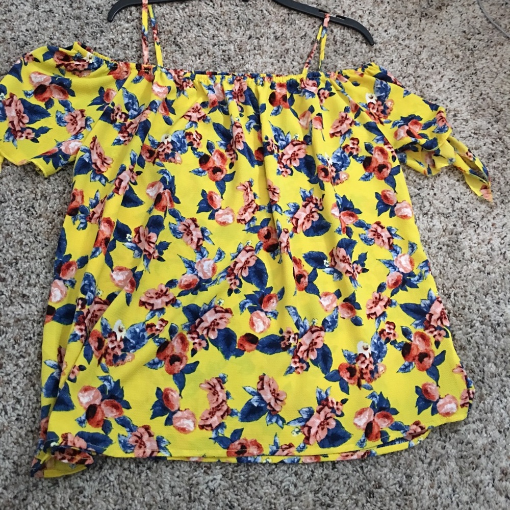 Yellow off the shoulder Blouse